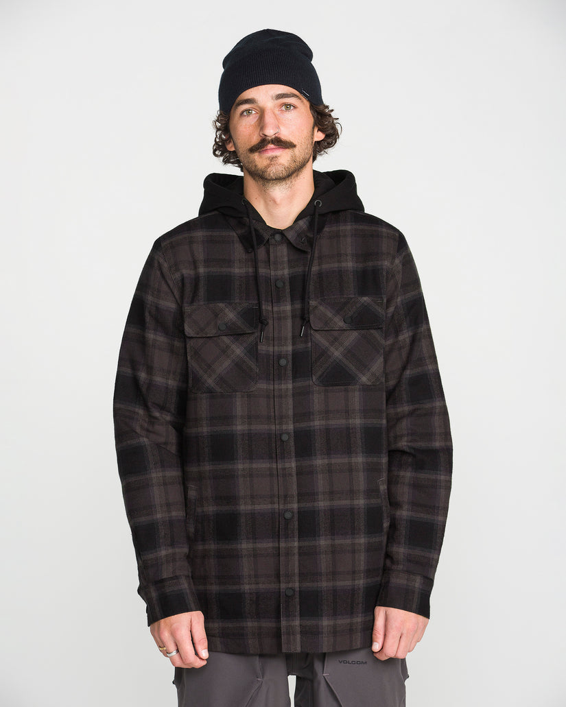 Enson Insulated Riding Flannel Jacket - Black