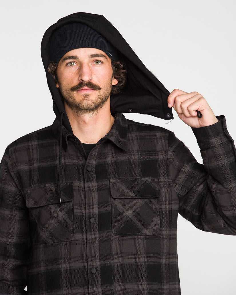 Enson Insulated Riding Flannel Jacket - Black