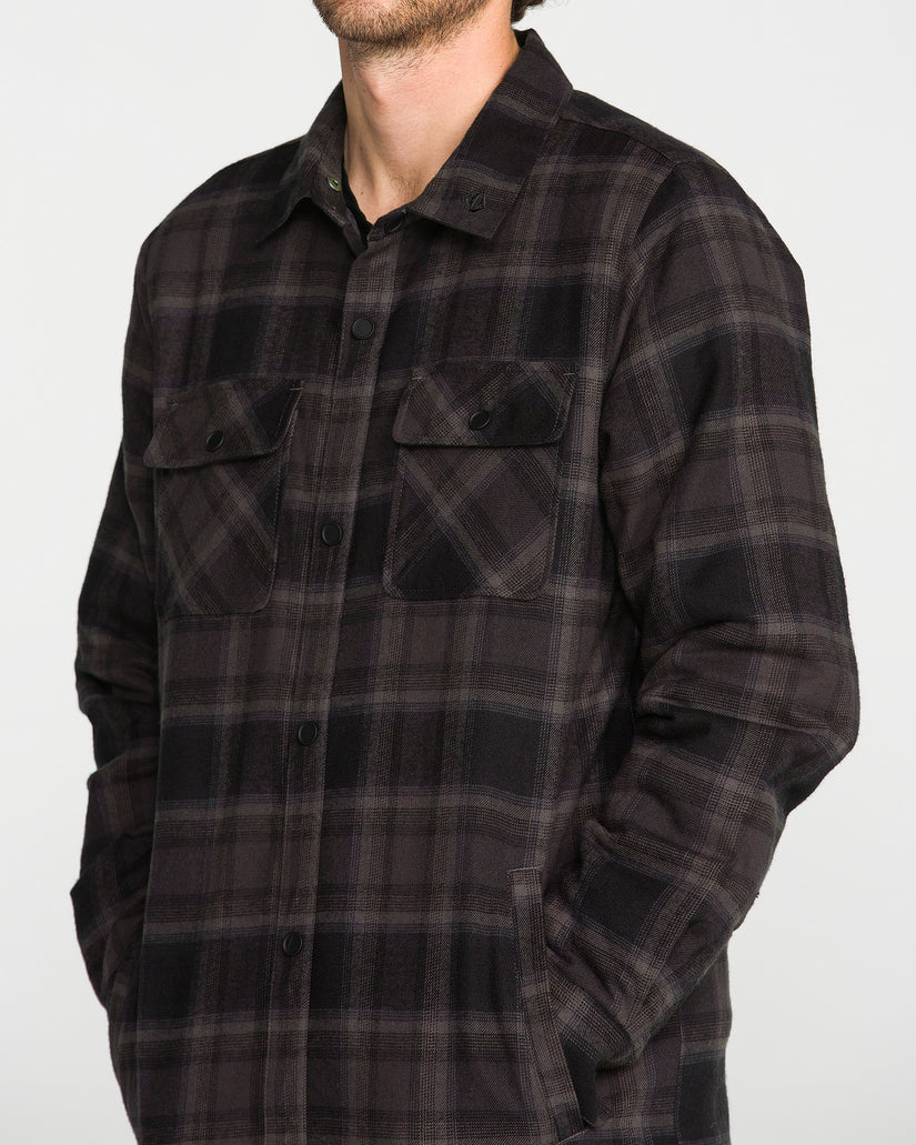 Enson Insulated Riding Flannel Jacket - Black