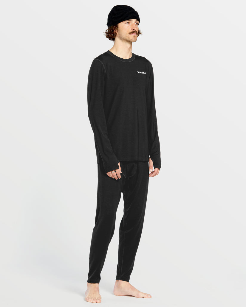 M Merino Blend Base Layer Top - Black