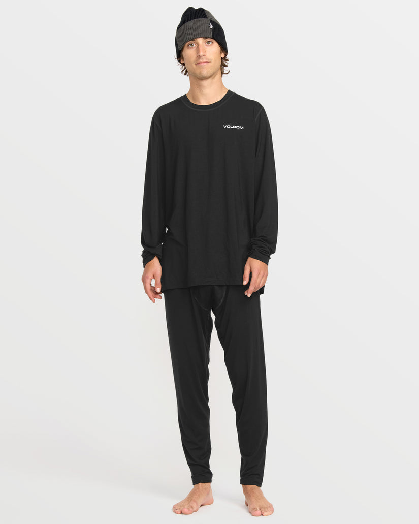 M Merino Blend Base Layer Top - Black