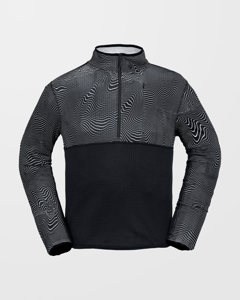 Gridlock Second Layer Fleece Sweatshirt - Black Print