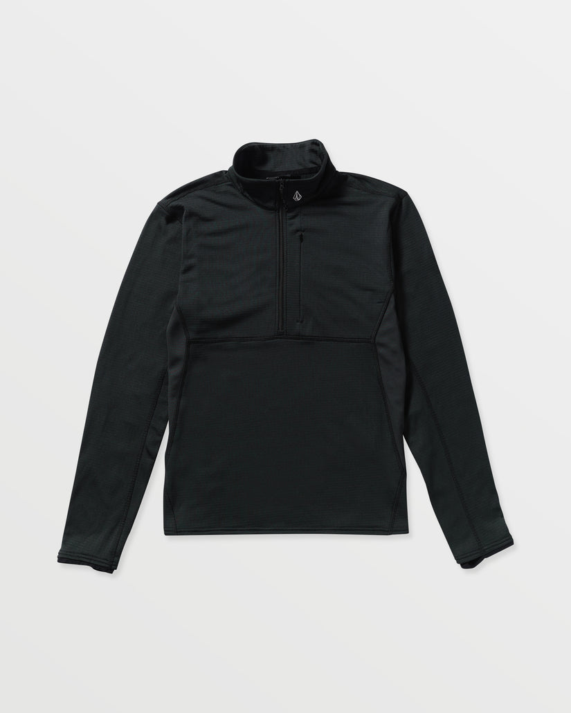 Gridlock Mock Neck Sweatshirt - Black