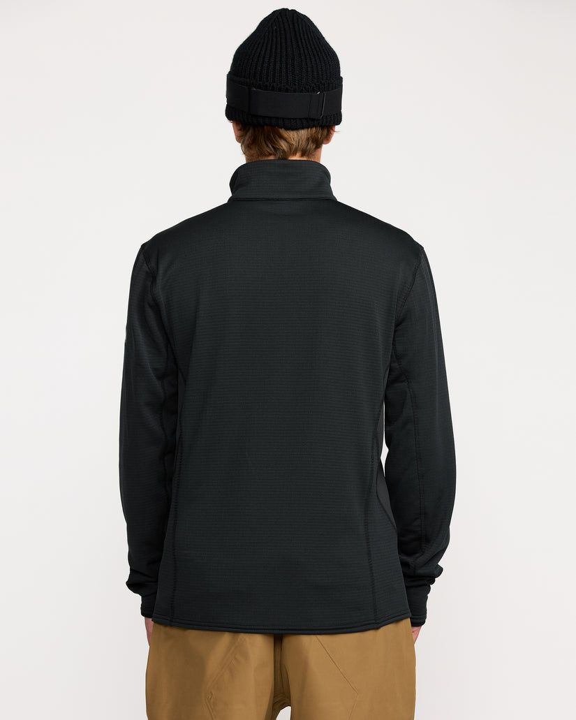 Gridlock Mock Neck Sweatshirt - Black