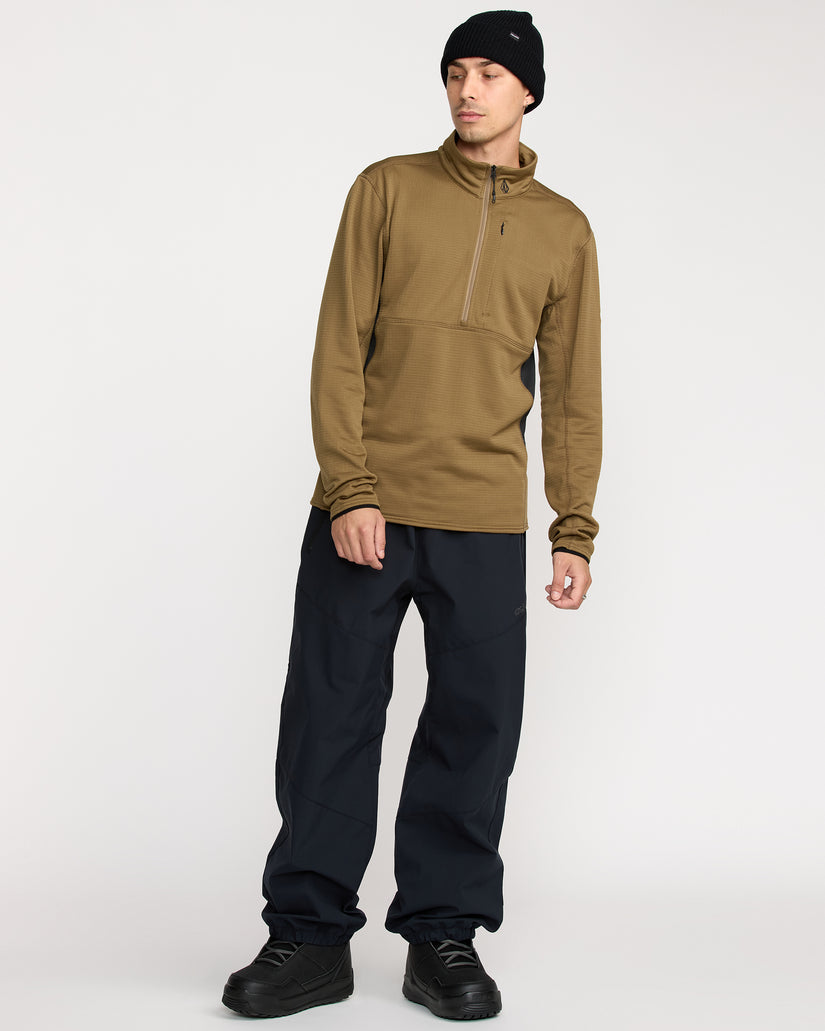 Gridlock Mock Neck Sweatshirt - Bronze