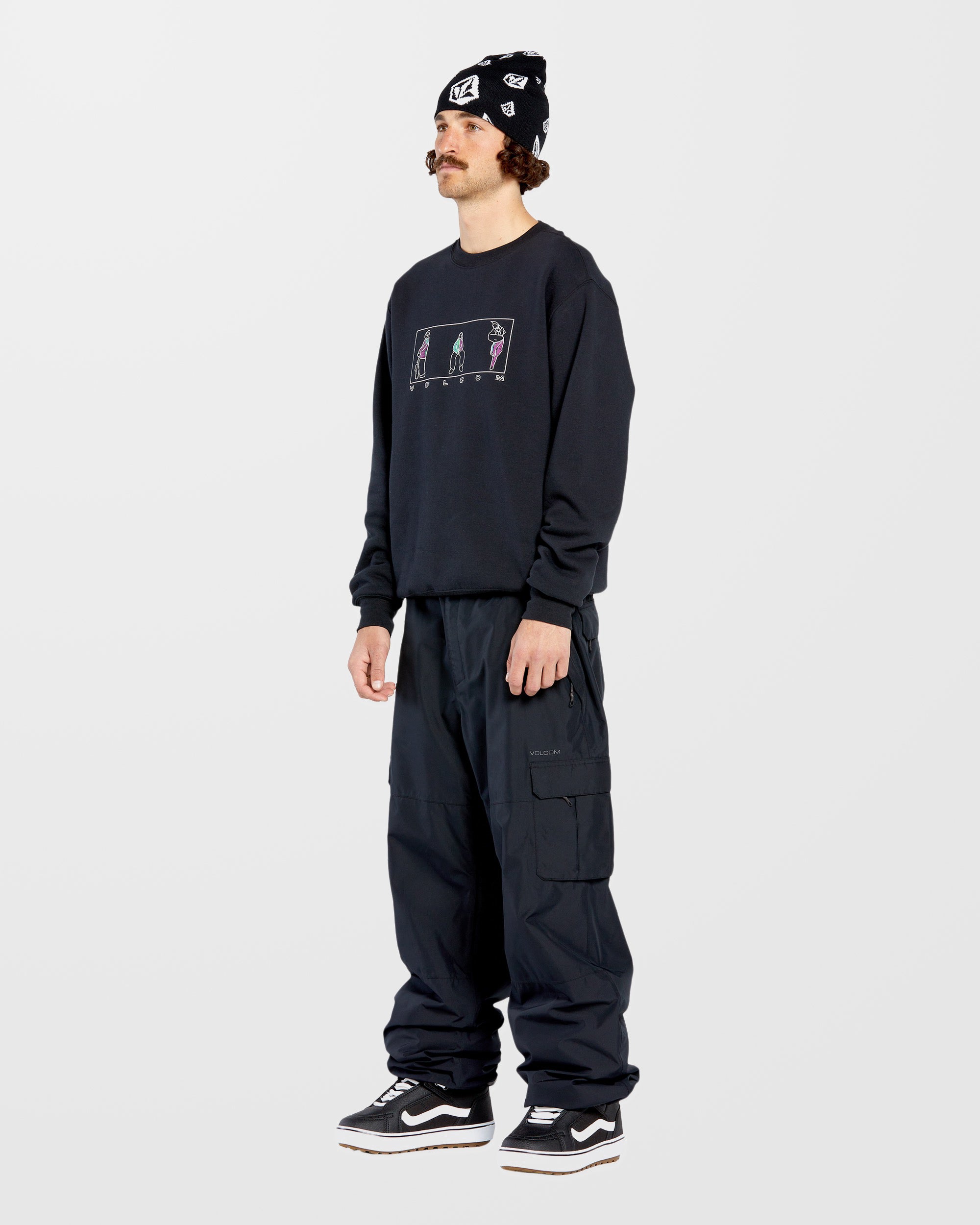 Essential Fleece Sweatshirt - Black - Men - Volcom UK - 2