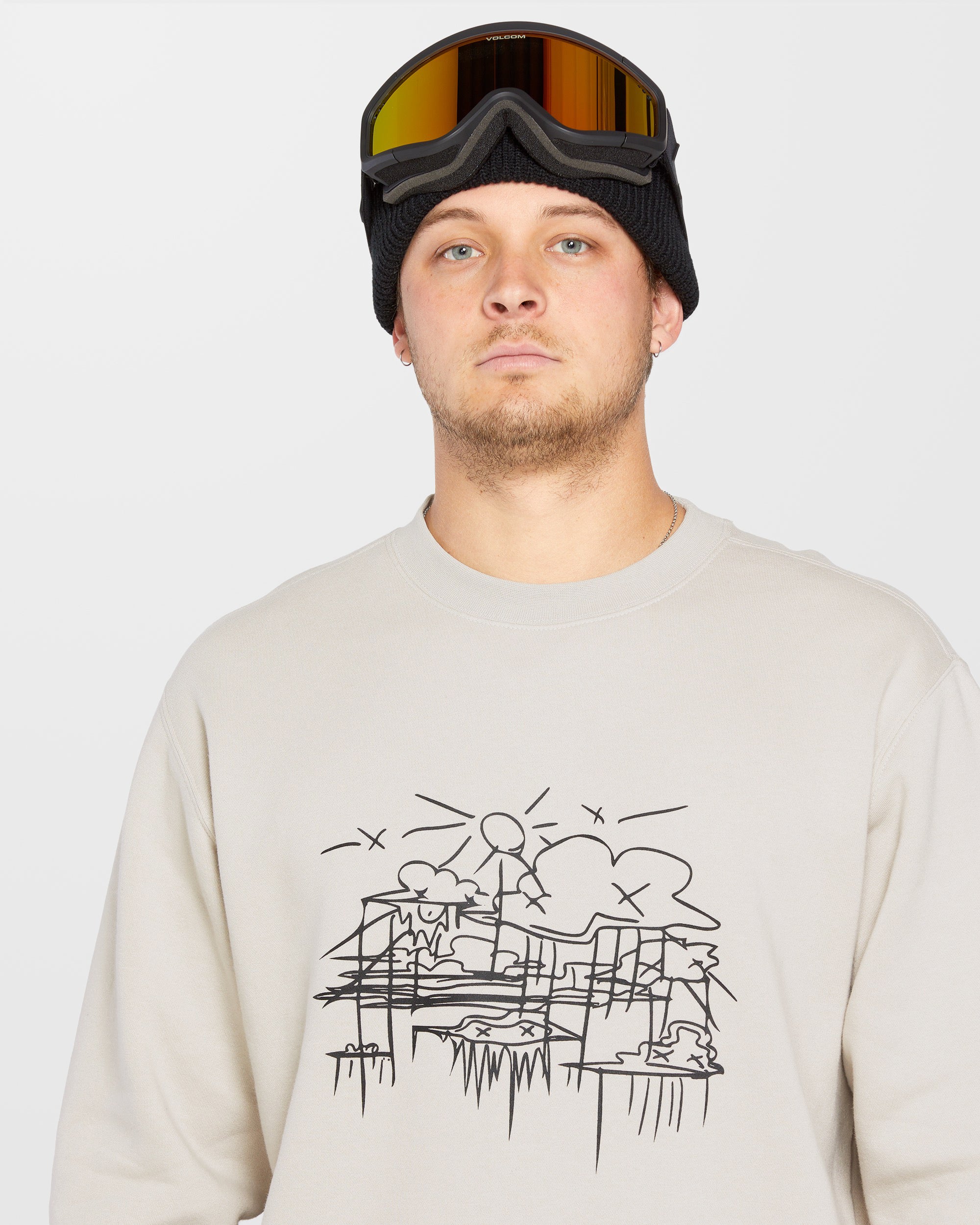 Essential Fleece Sweatshirt - Stone - Men - Volcom UK - 2