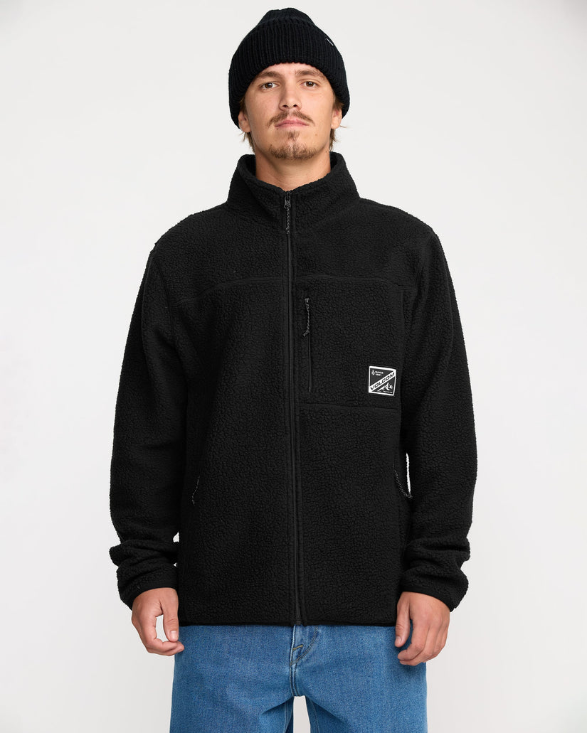 Nelson Sherpa Full Zip Jacket Black BLACK XS - Main Image
