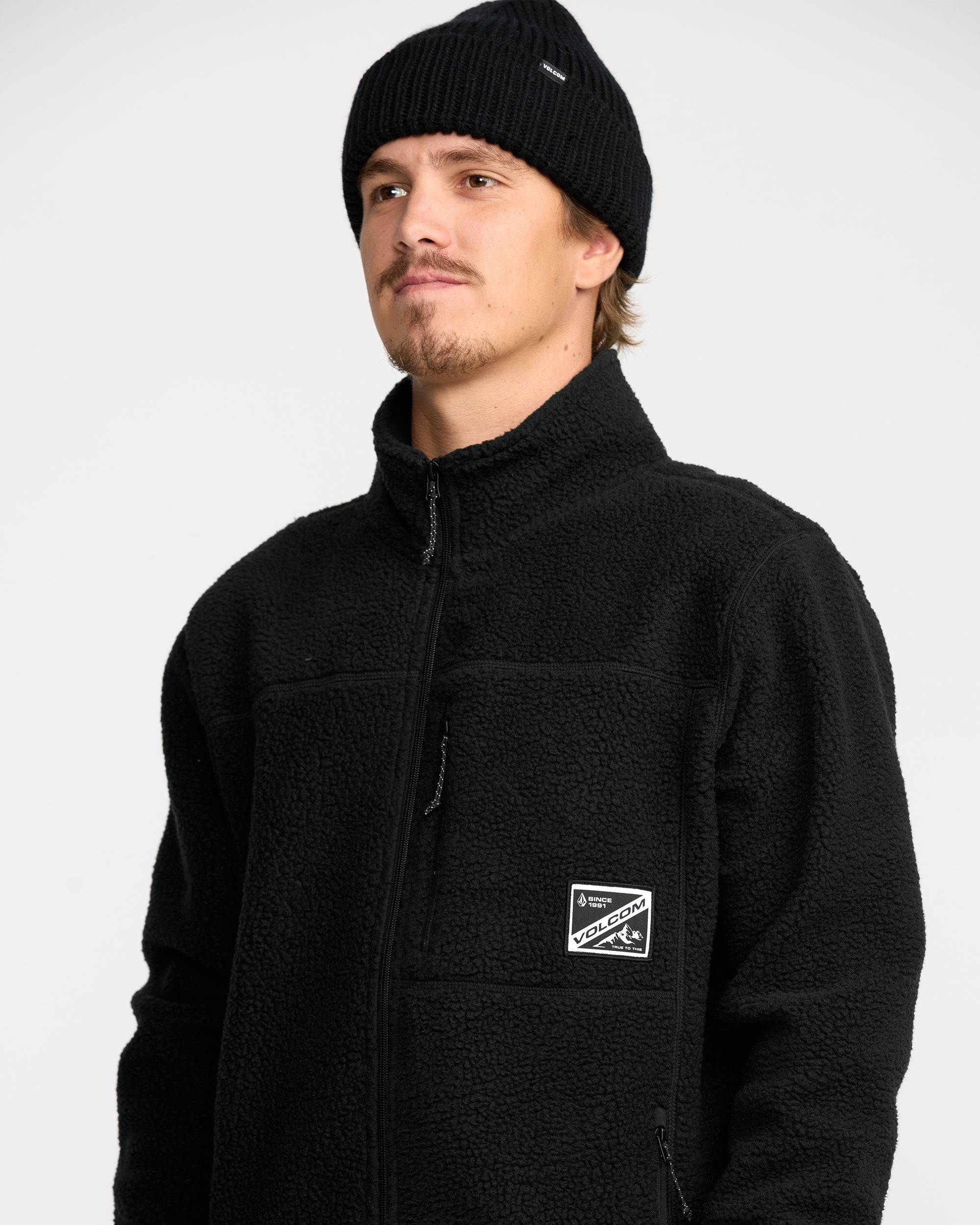 Nelson Sherpa Full Zip Jacket - Black - Men - Volcom EU – Volcom