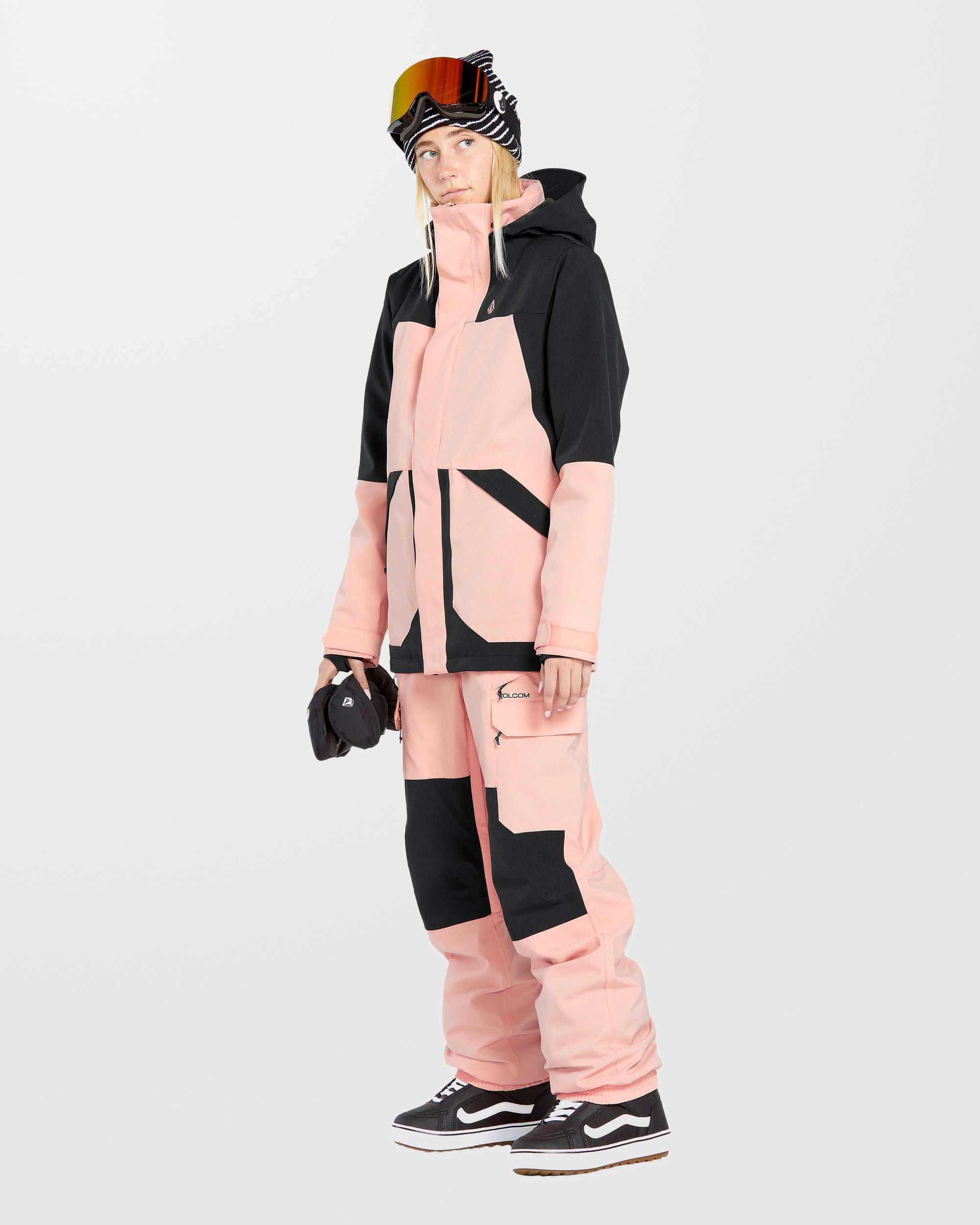 Creston 3D Stretch Bib Overall - Coral Haze - Women - Volcom EU