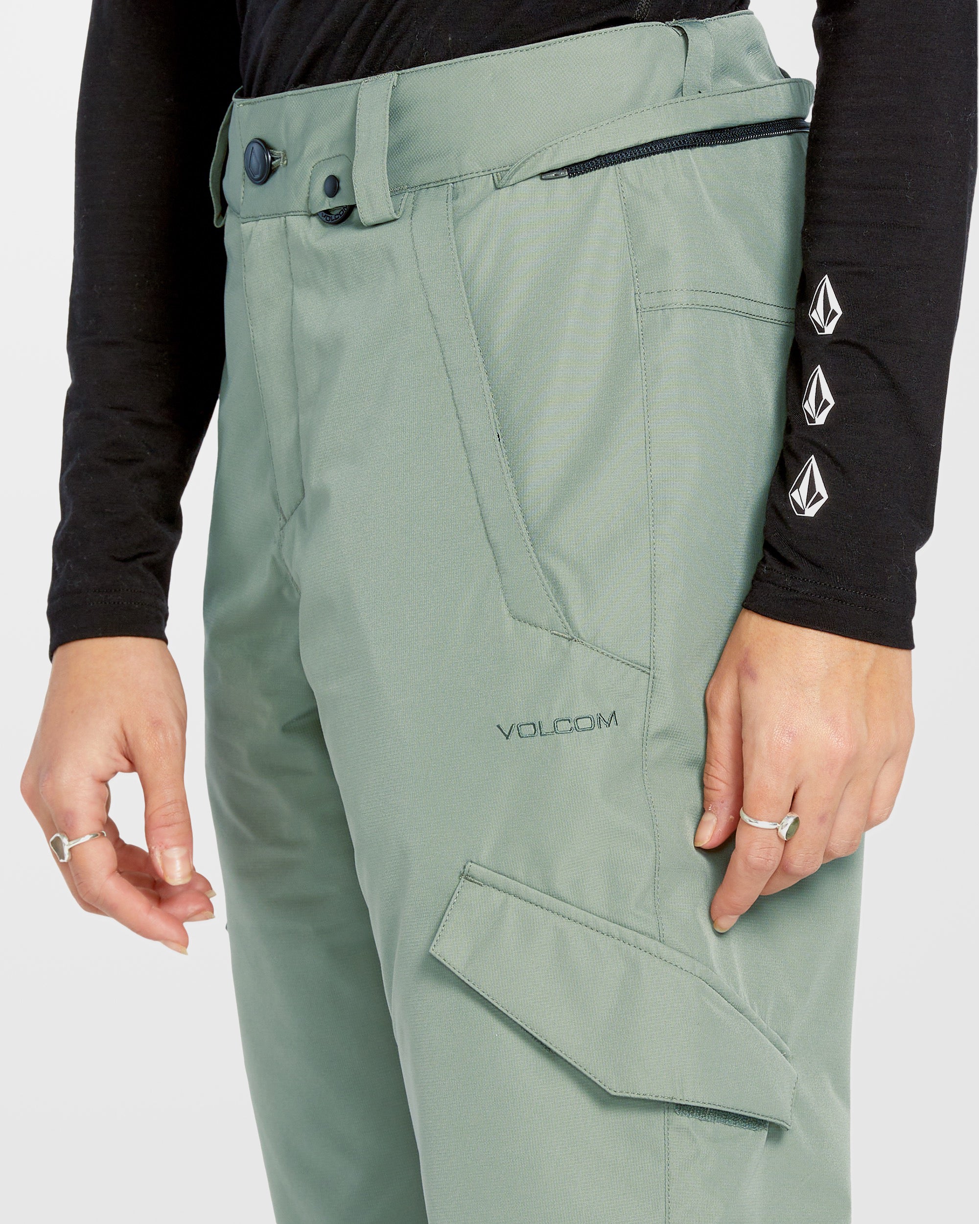 Pantalón Trekking Mujer Pantalón Volcom Bridger Ins Mujer - Outdoor Con Forro Impermeable Pantalón Invierno Forrado