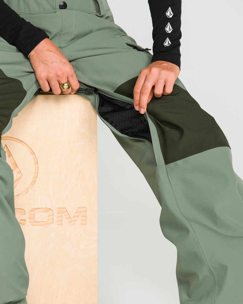 Creston 3D Stretch 15K Bib Overall - Light Green