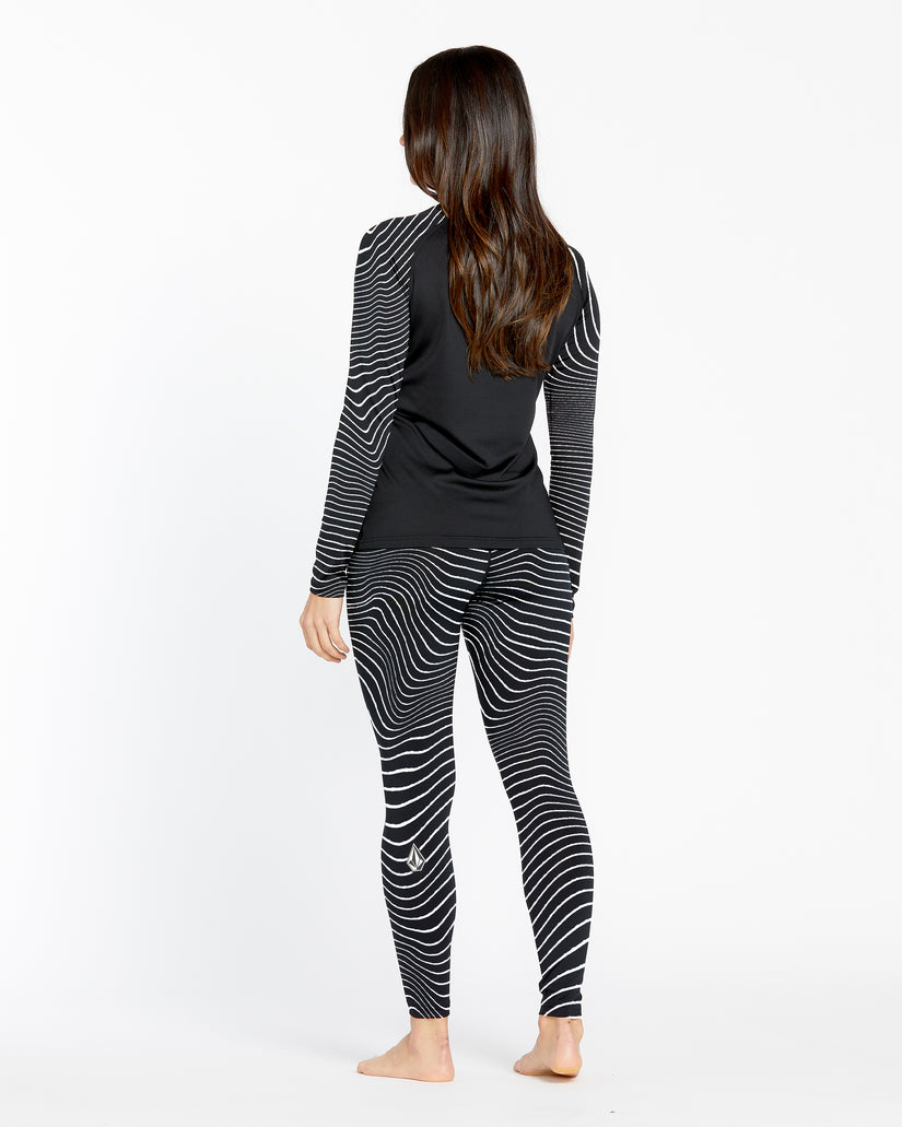 W V-Science Base Layer Top - Black White