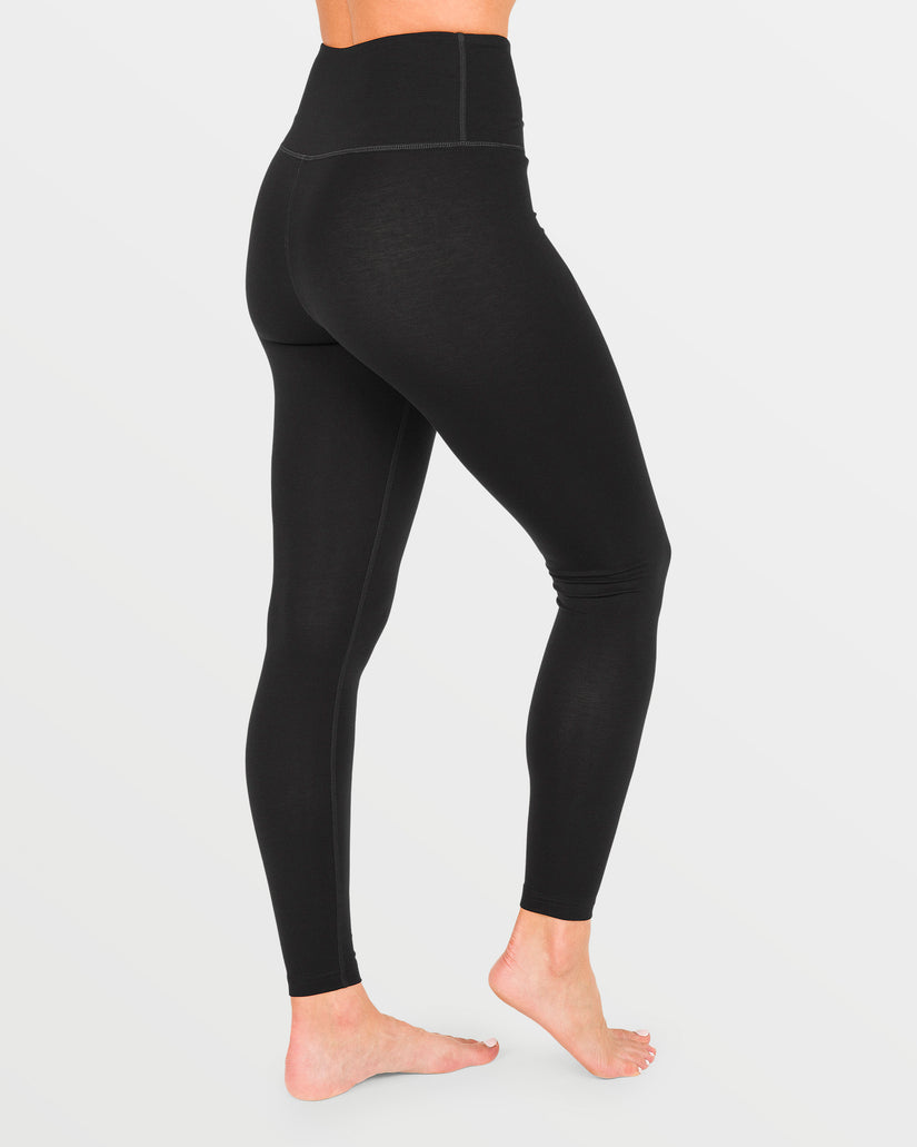 W Merino Blend Base Layer Bottom - Black