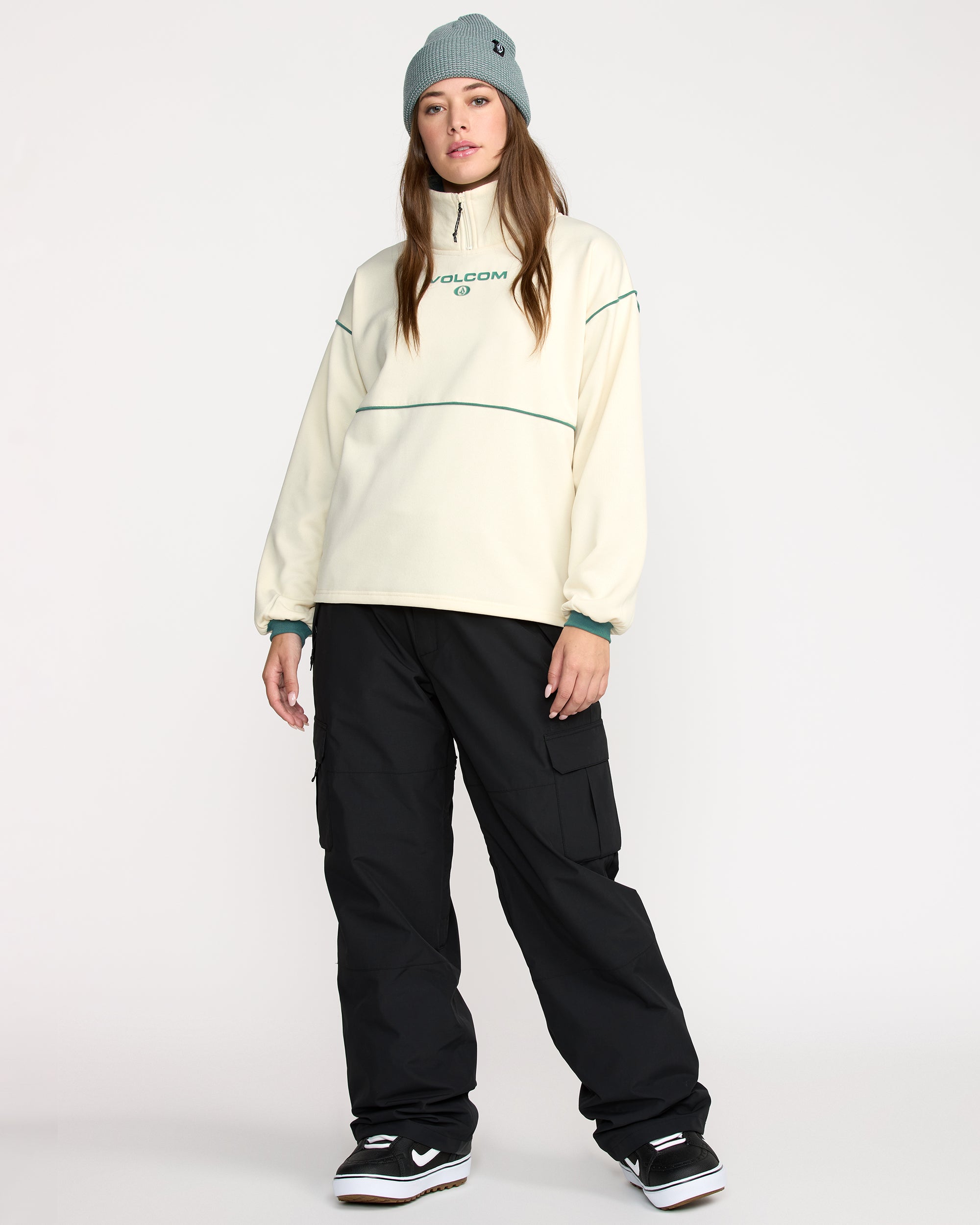 Hydro 1/4 Zip Sweatshirt - Bone - Women - Volcom EU – Volcom Europe