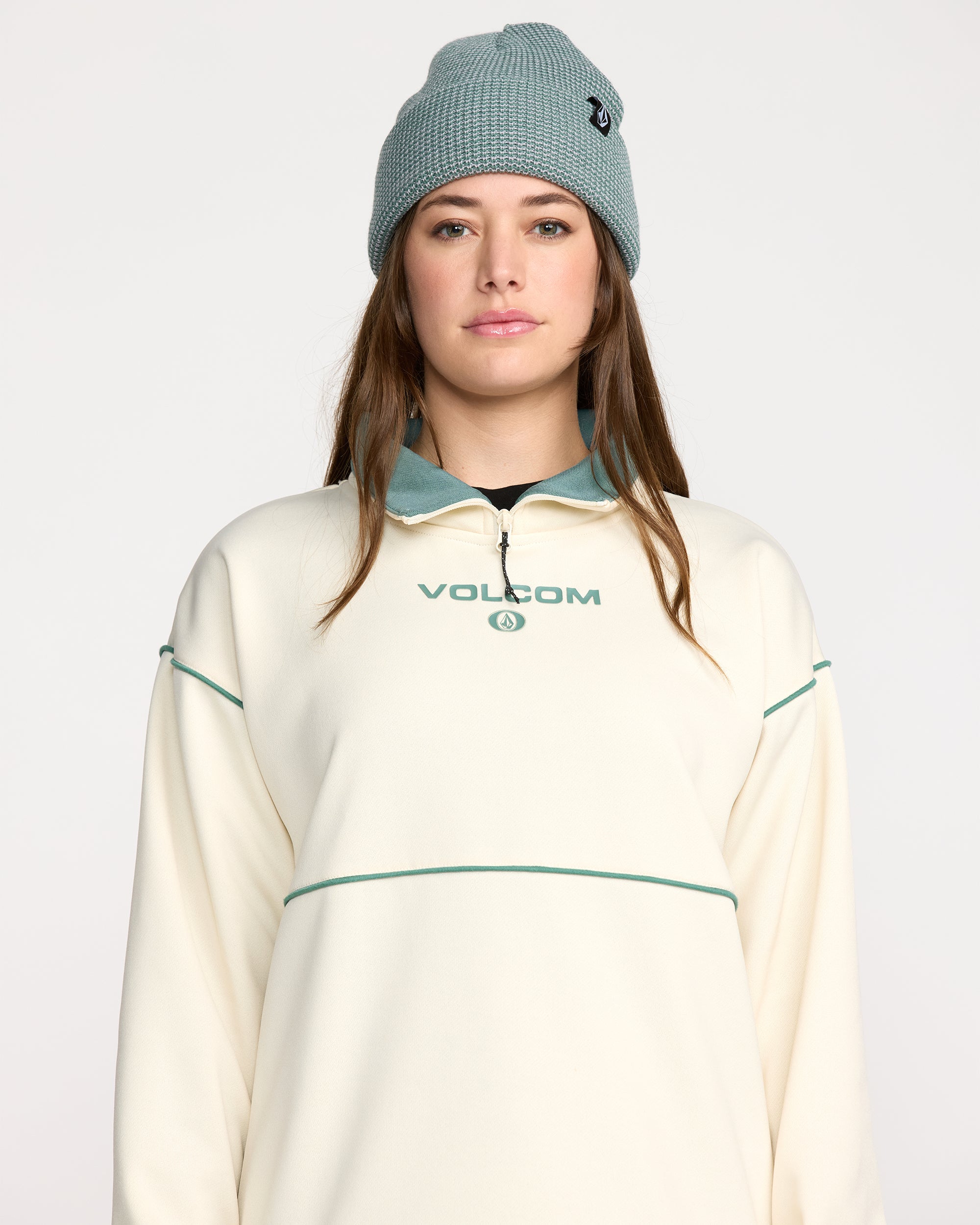 Hydro 1/4 Zip Sweatshirt - Bone - Women - Volcom EU – Volcom Europe