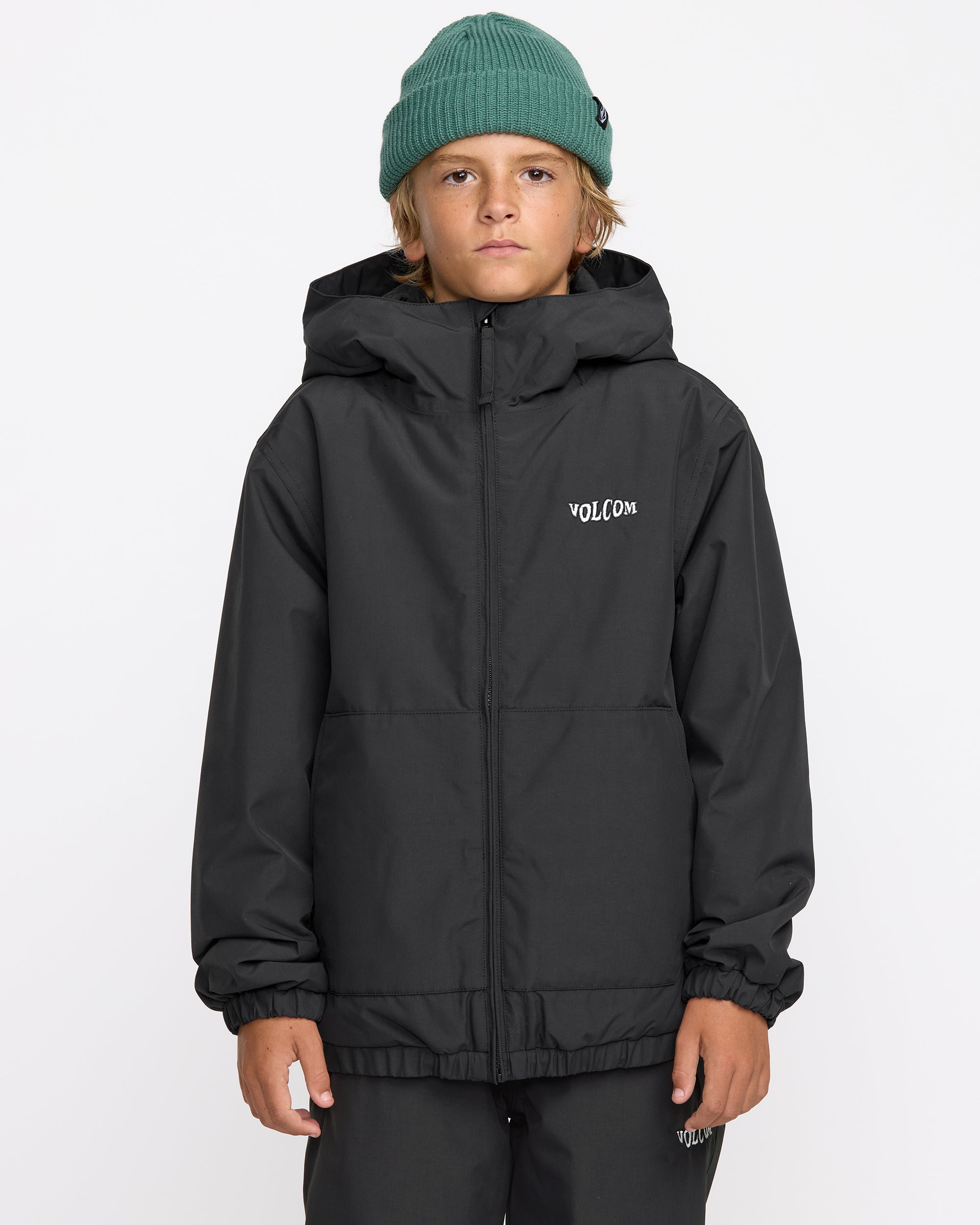 VOLCOM フード付きジャケット グレー/ブラック Chaos Fz Jacket - Black - Kids - Volcom EU – Volcom Europe