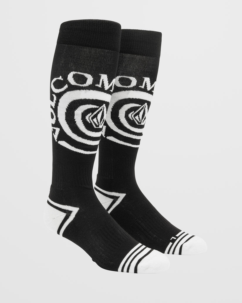 Spiral Over-The-Calf Socks - Black