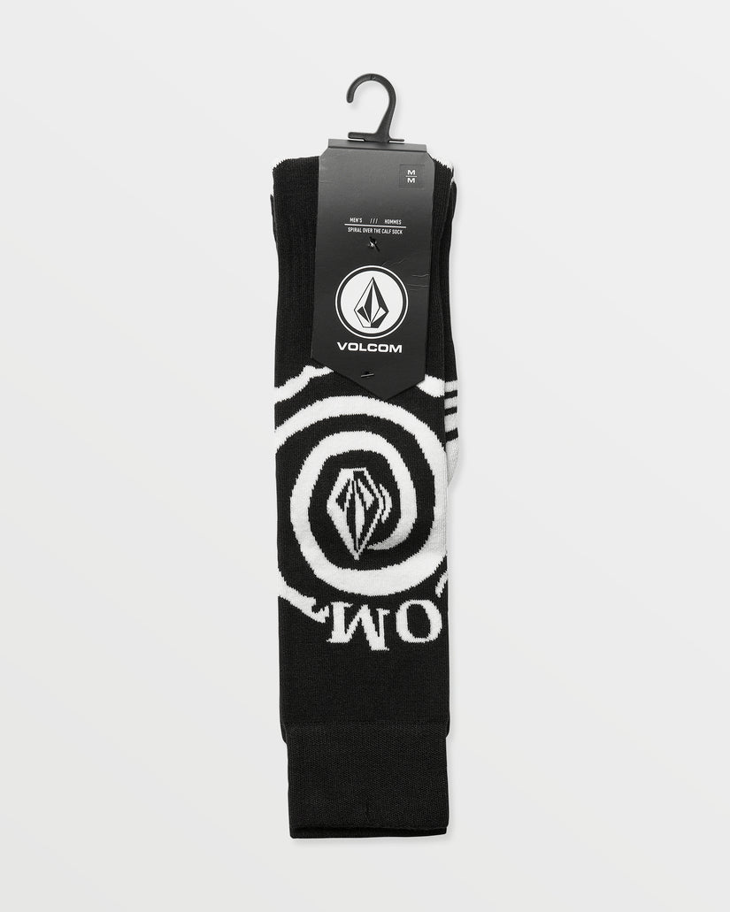 Spiral Over-The-Calf Socks - Black