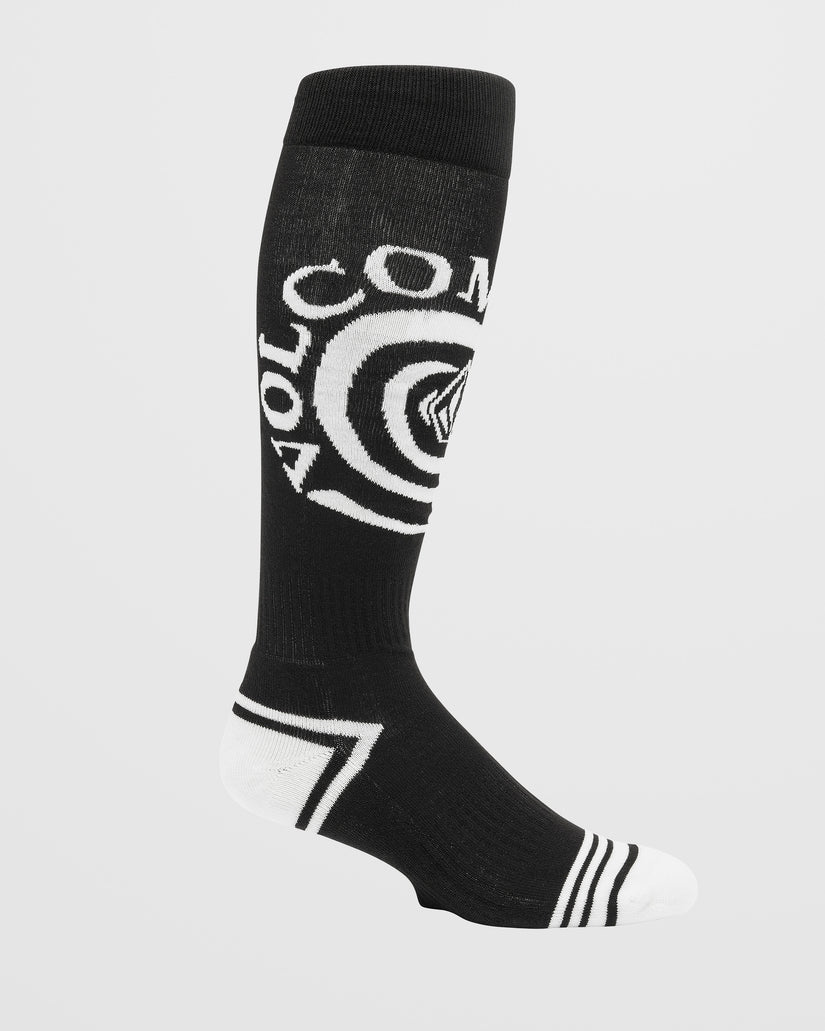 Spiral Over-The-Calf Socks - Black