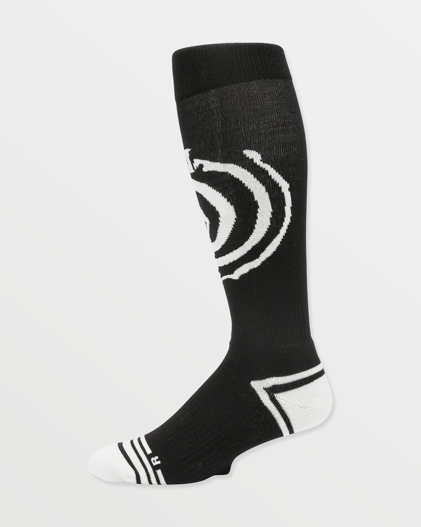 Spiral Over-The-Calf Socks - Black