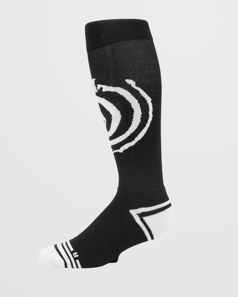 Spiral Over-The-Calf Socks - Black