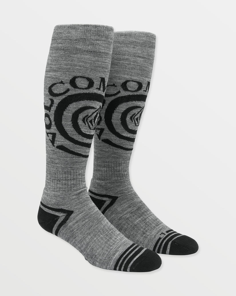 Spiral Over-The-Calf Socks - Heather Grey