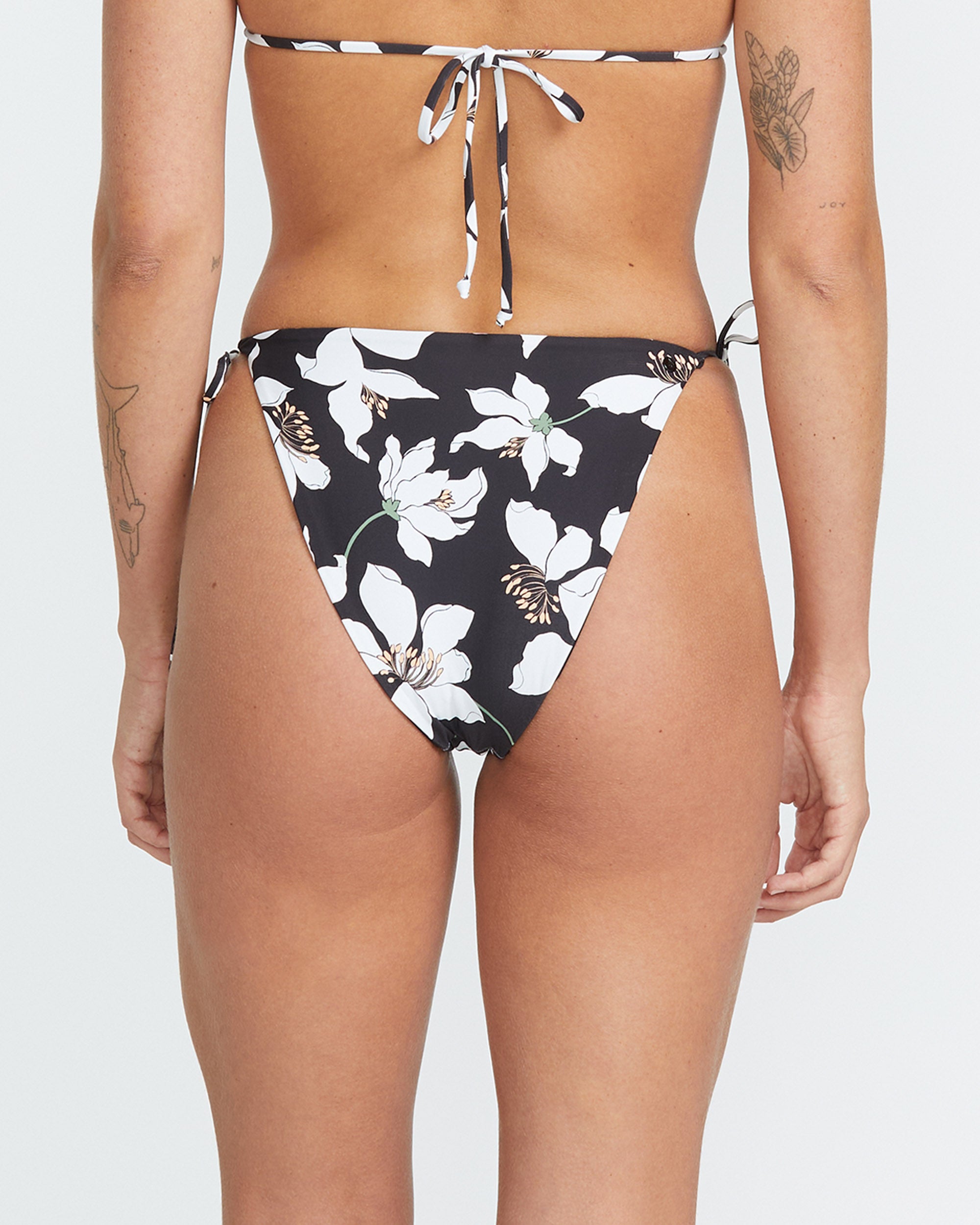 Midnight Lily Skimpy Bikini Bottom - BLACK