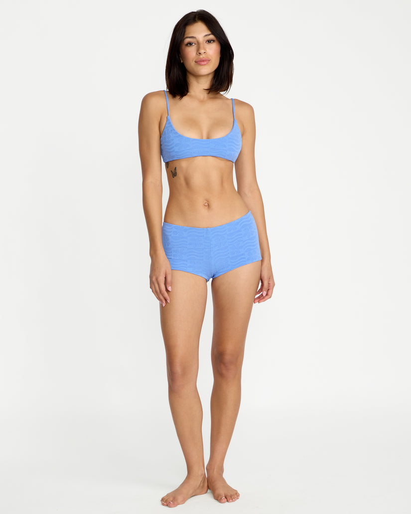 Coco Surf Short Bikini Bottom - Light Blue Acid