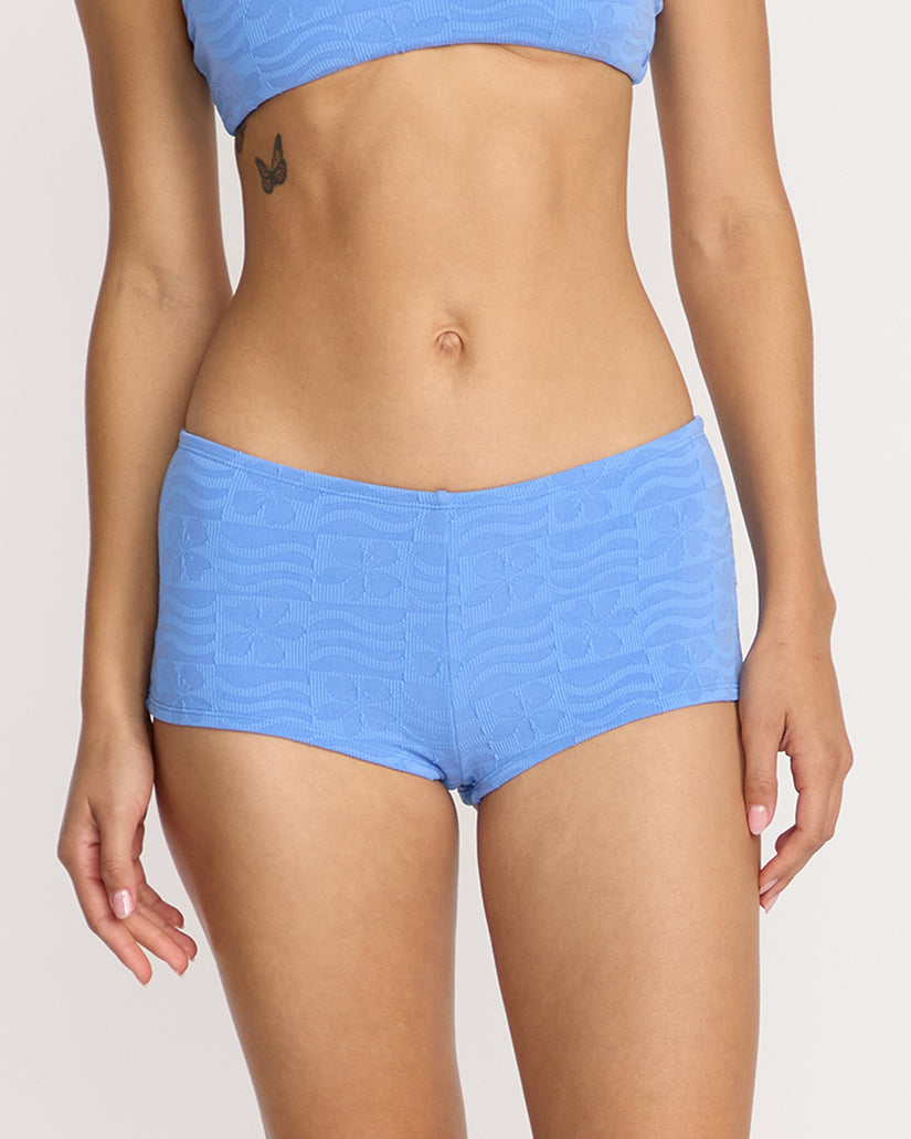 Coco Surf Short Bikini Bottom - Light Blue Acid