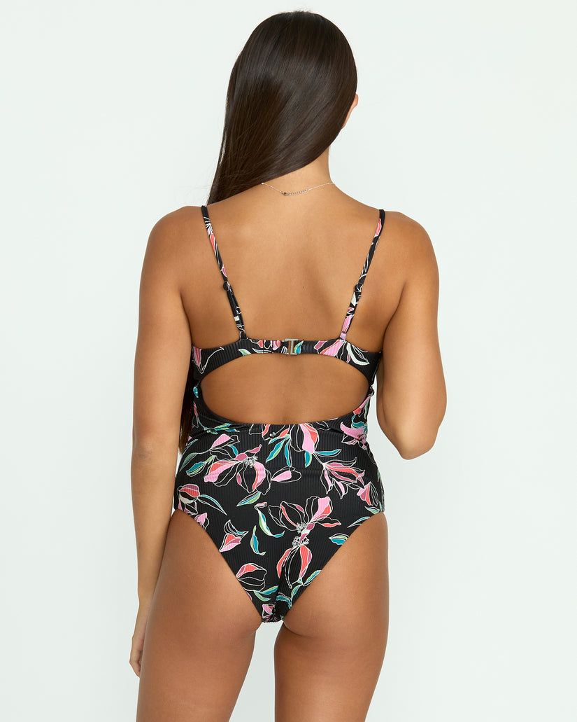 Dream In Bloom Twist One Piece Swimsuit - Multi
