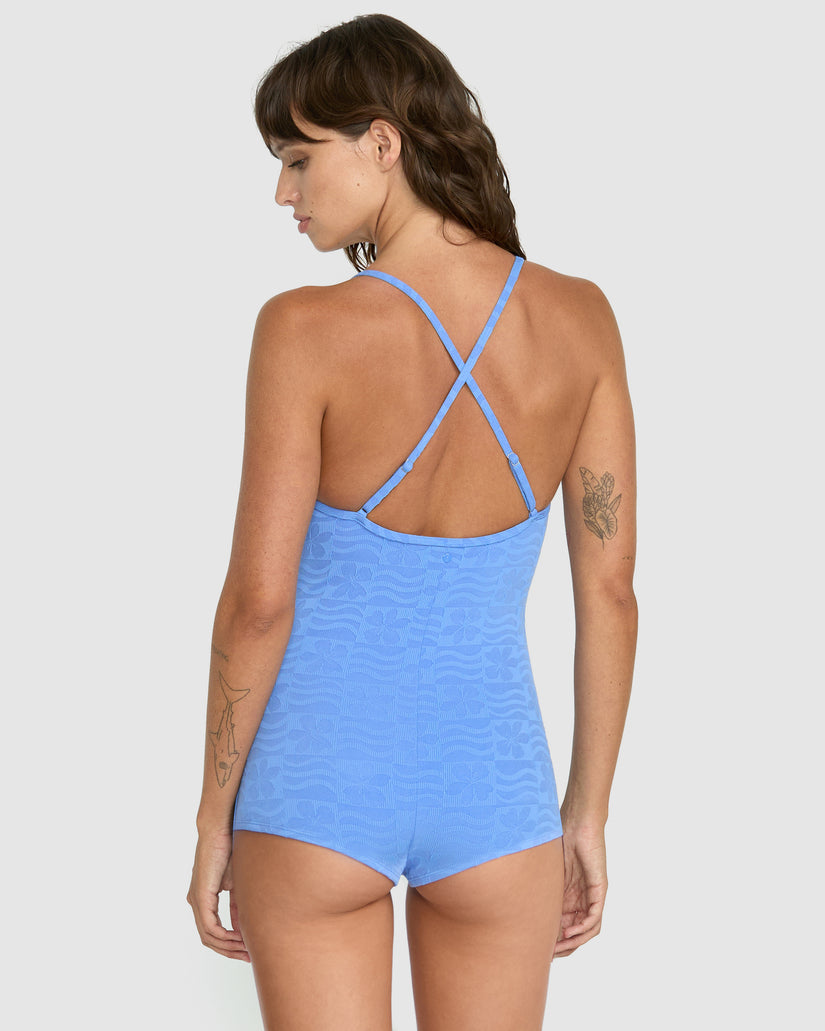 Coco Surf One Piece Swimsuit - Light Blue Acid