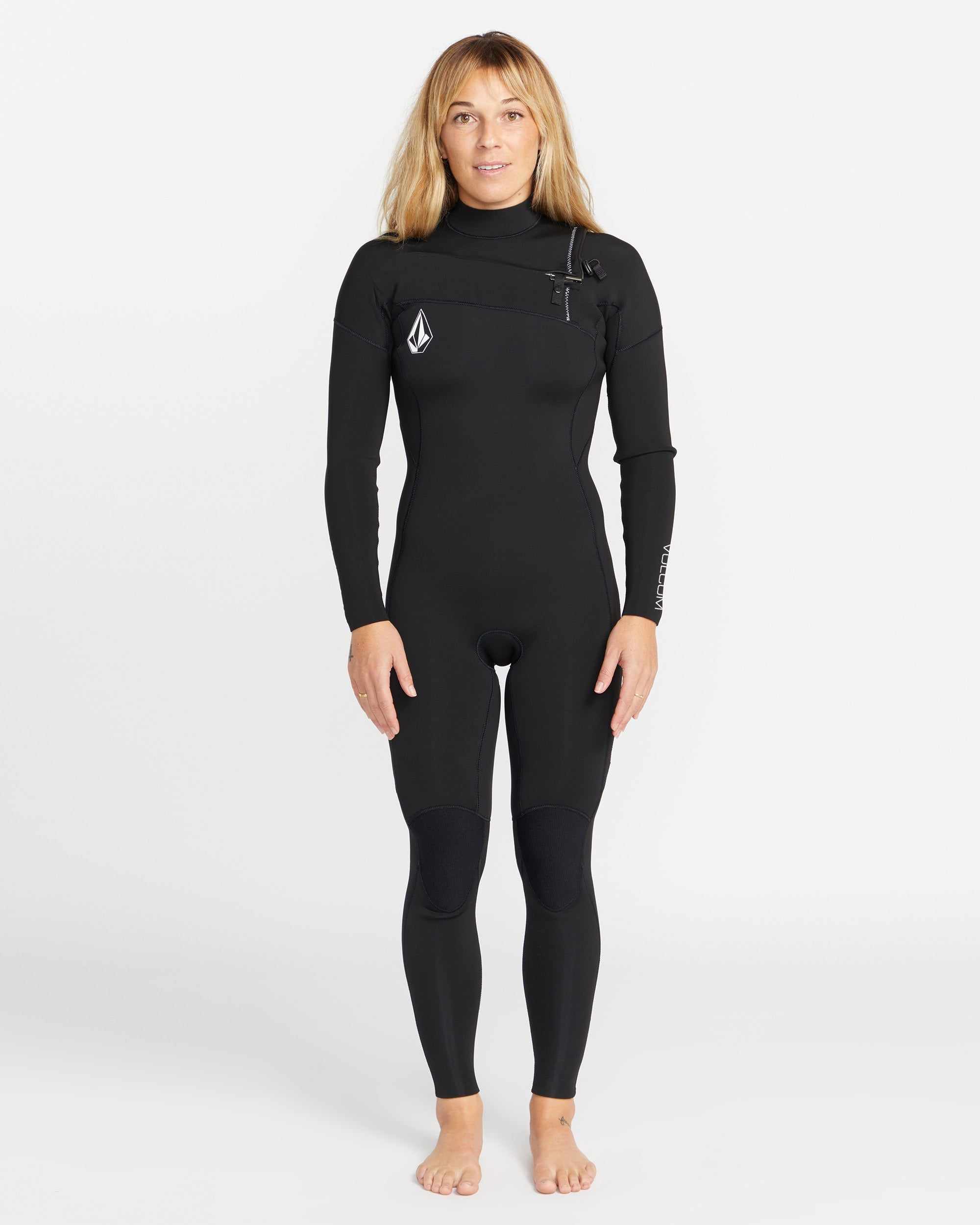 4/3Mm Chest Zip Wetsuit - BLACK