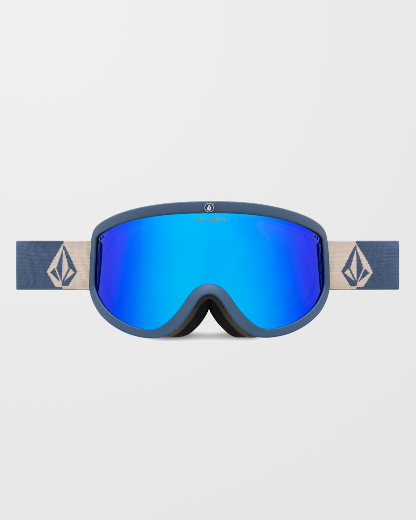 indigo goggles Footprints Indigo Stone Goggle (+Bonus Lens - Yellow) - Blue Chrome - Volcom EU