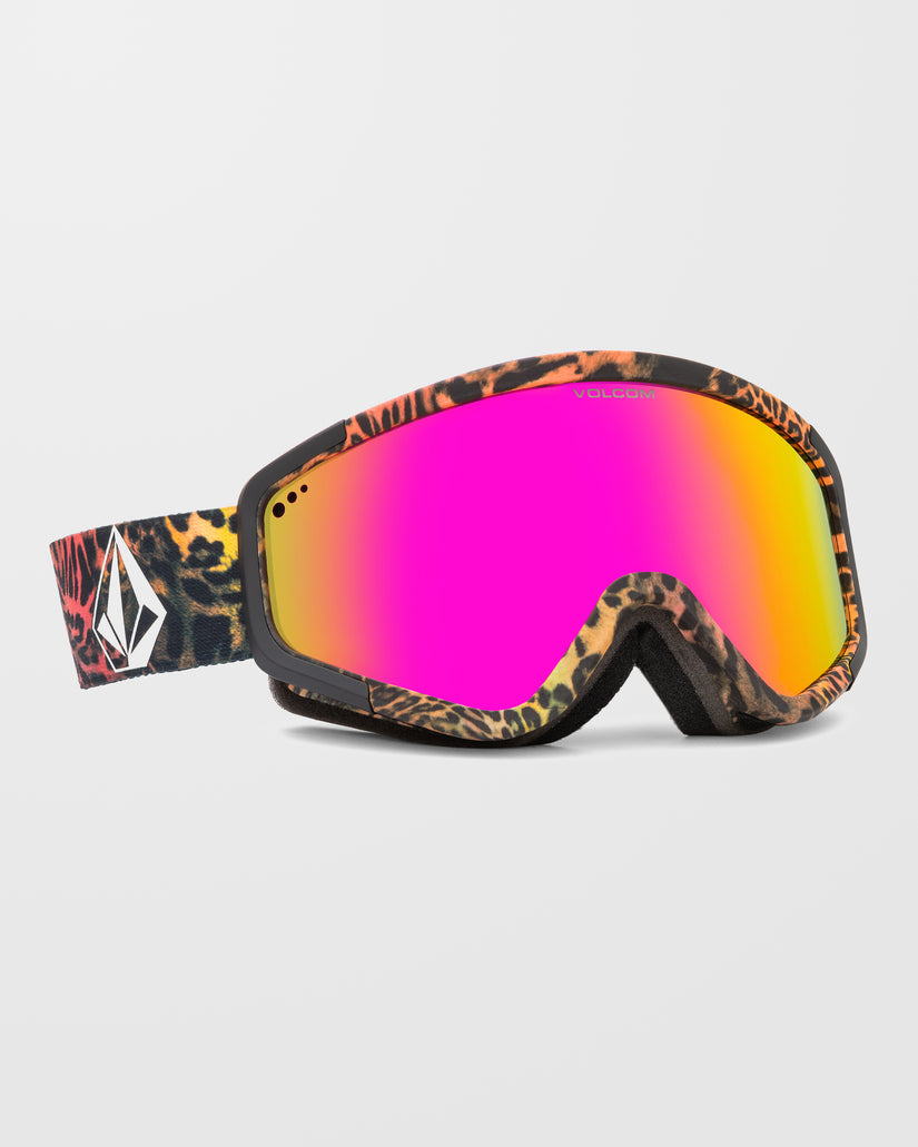 acid goggles Attunga Acid Leopard Goggle (+Bonus Lens - Rose) - Pink Chrome - Volcom EU