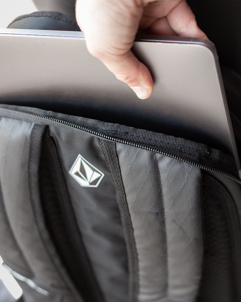 backpack that can hold a 15 inch laptop volcom Venture Backpack - Black - Men