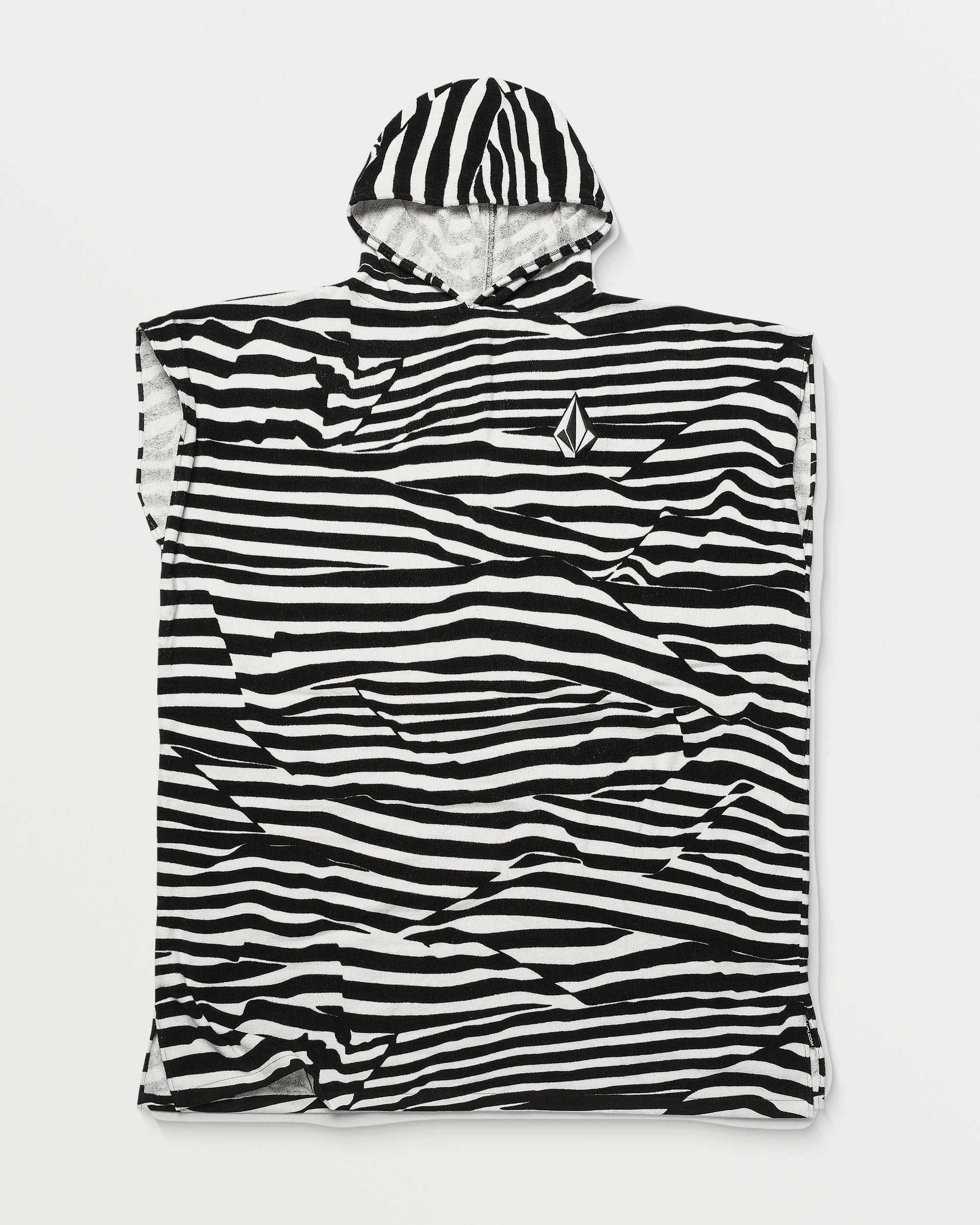 Hooded Changing Towel - WHITE BLACK