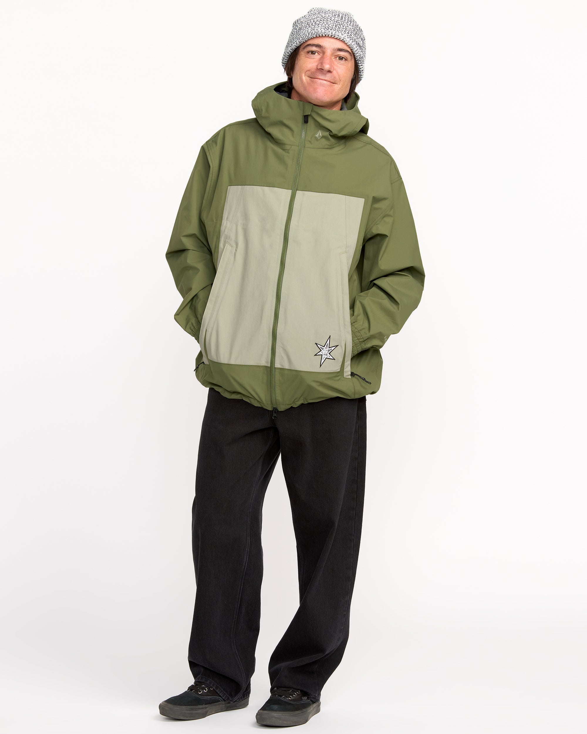 Volcom フード付きジャケット オリーブ Arthur 3L Jacket - Dark Olive - Men - Volcom EU – Volcom Europe