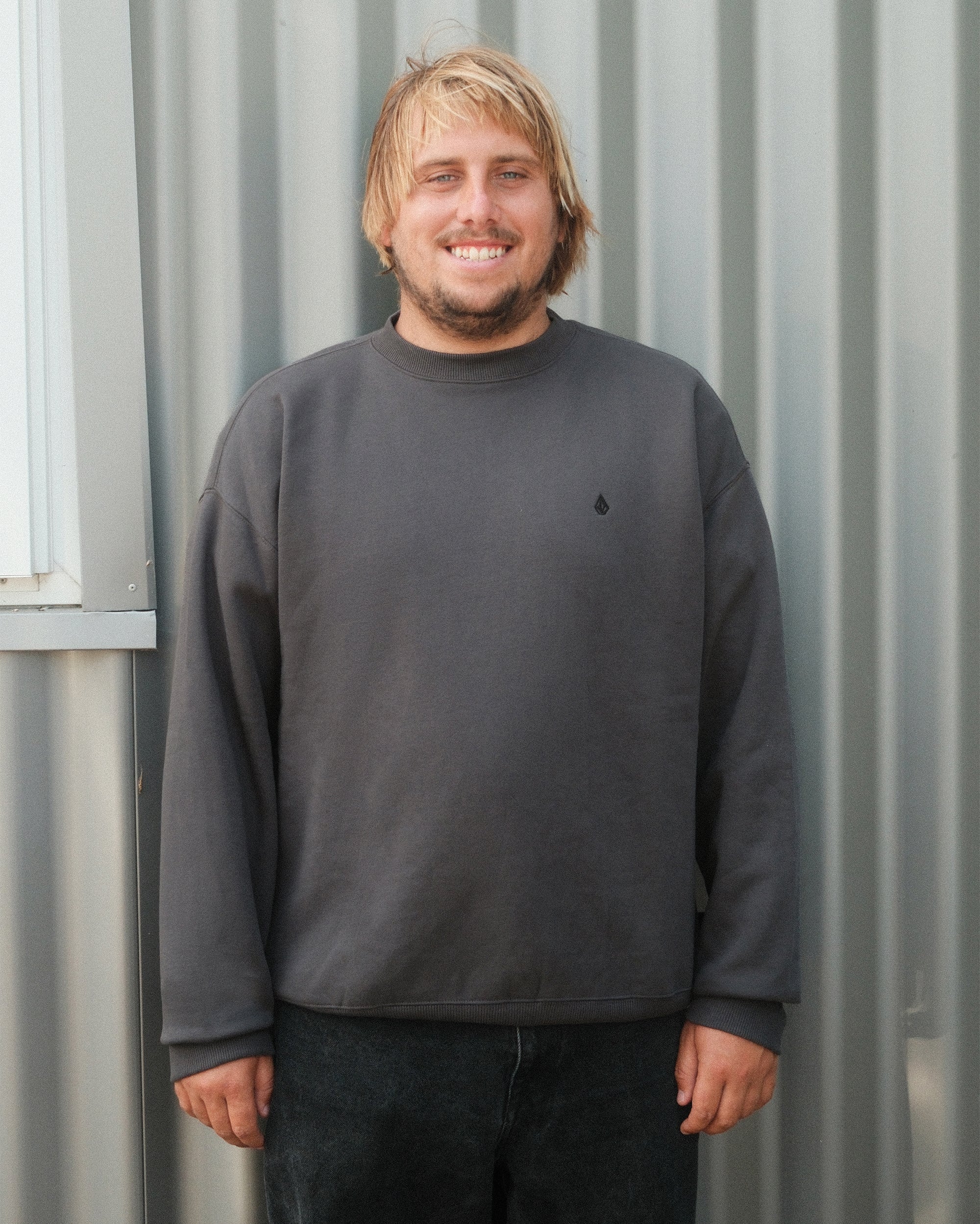 Single Stone Sweatshirt - Asphalt Black - Men - Volcom EU – Volcom