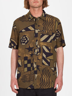 Hand Geo Shirt - SERVICE GREEN (A0412310_SVG) [F]