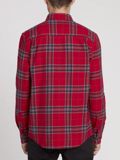 Caden Plaid Shirt - Engine Red (A0531906_ENR) [B]