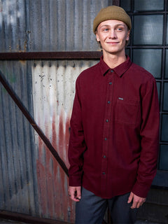 Caden Solid Shirt - PORT (A0532004_POR) [10]