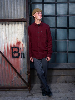 Caden Solid Shirt - PORT (A0532004_POR) [11]