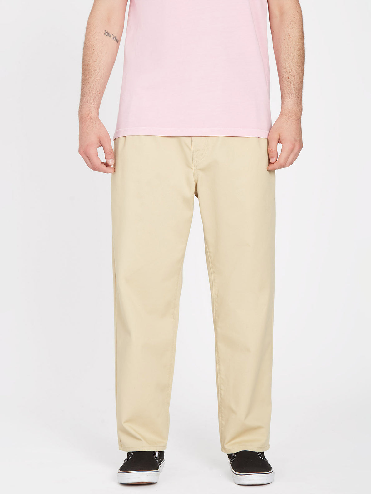 Pleated Chino Trousers - ALMOND (A1112300_ALD) [9]