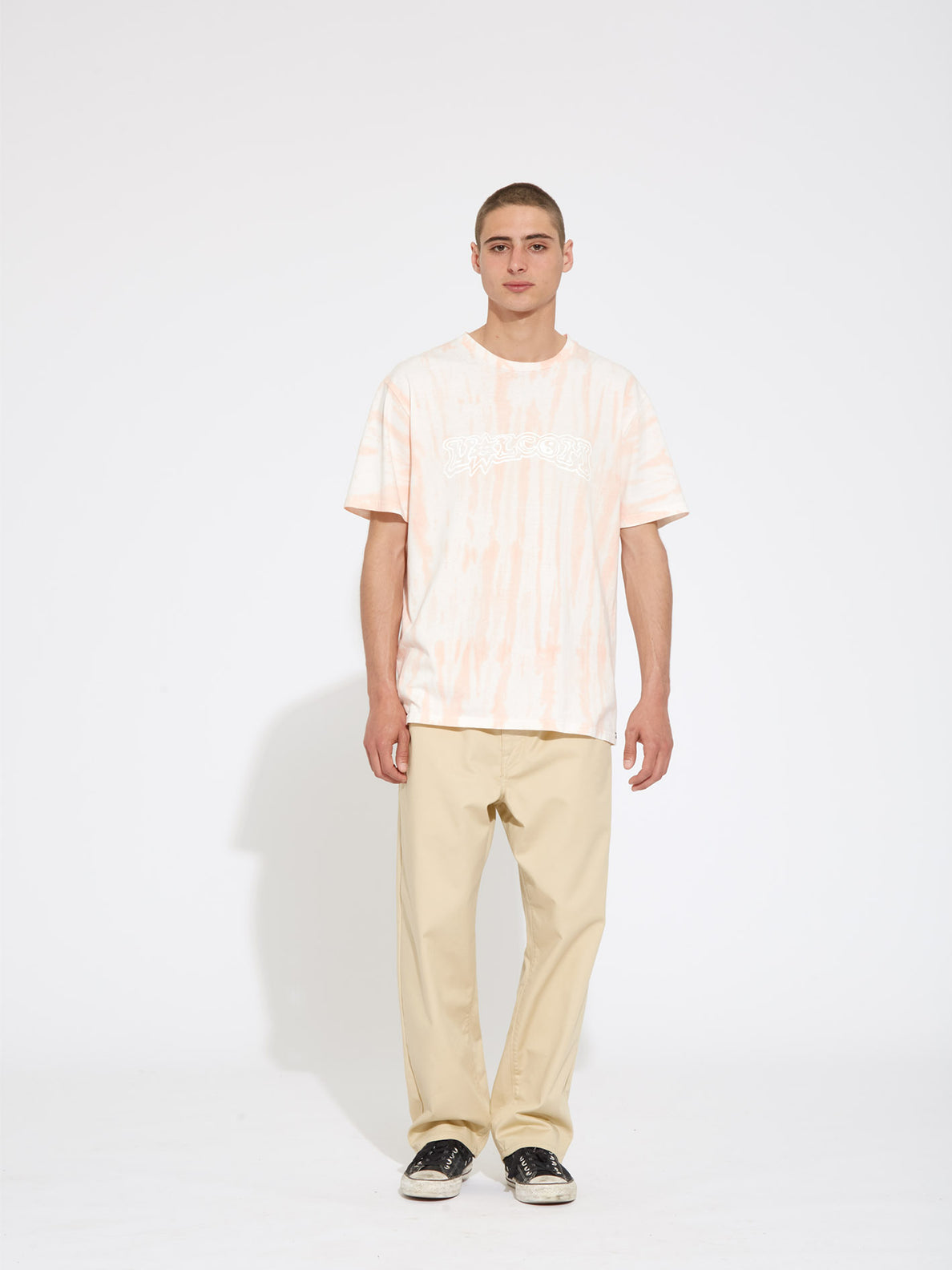 Pleated Chino Trousers - ALMOND (A1112300_ALD) [F]