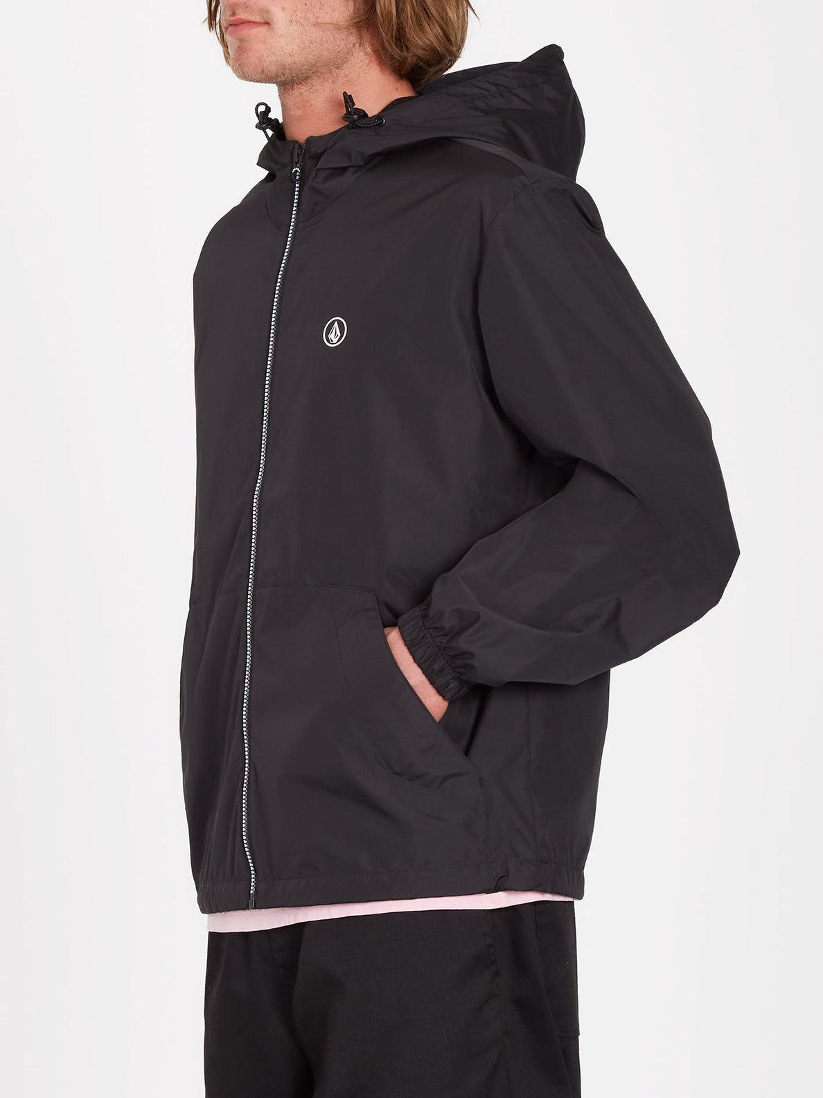 Volcom black windbreaker hot sale