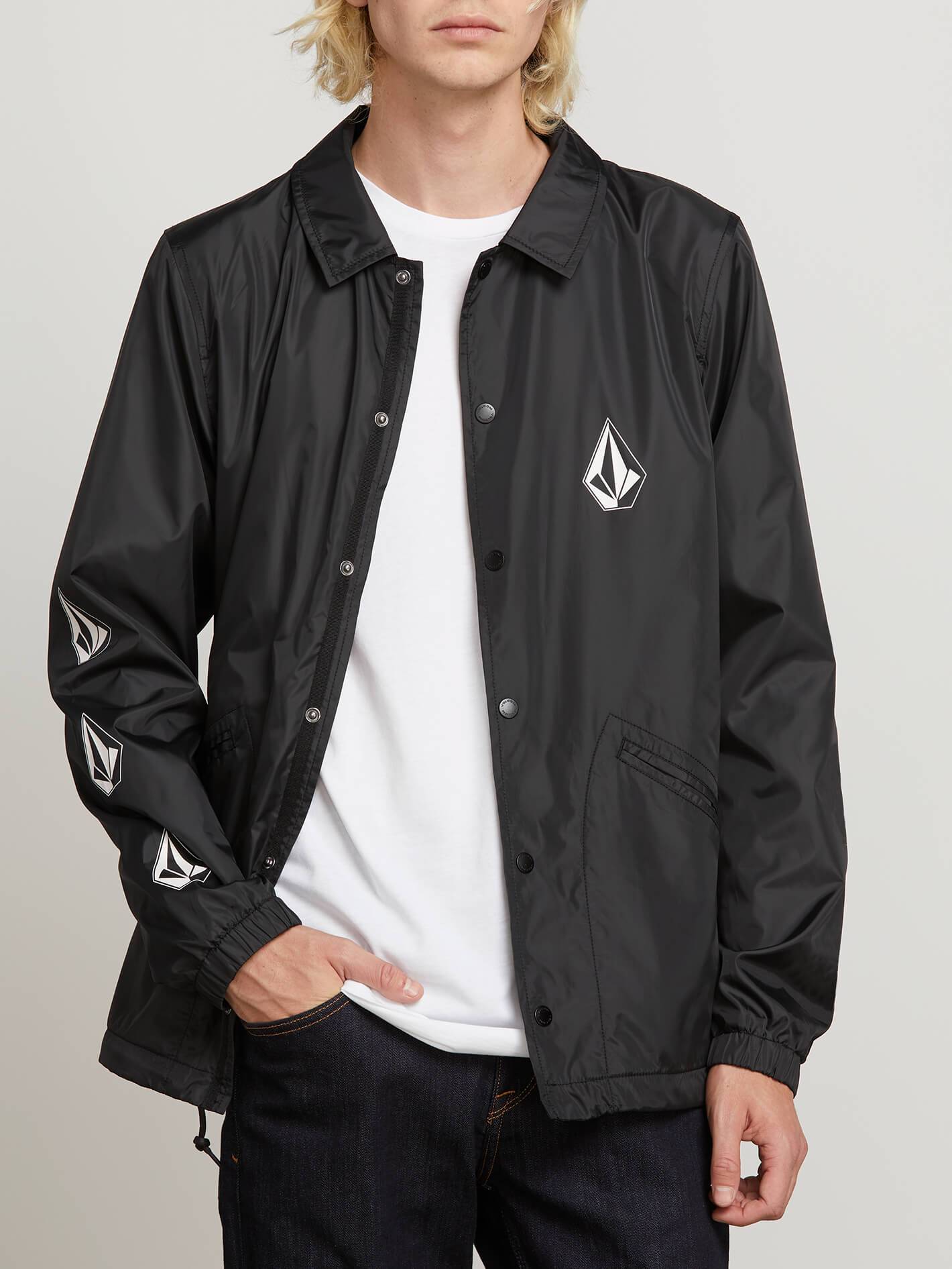 volcom skidawg coach jacket コーチジャケット Brews Coach Jacket - Black Print | Volcom Europe