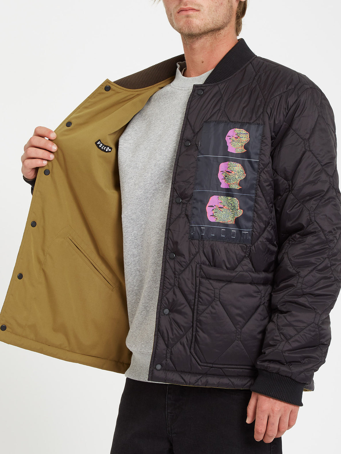 Volcom shop quilted jacket