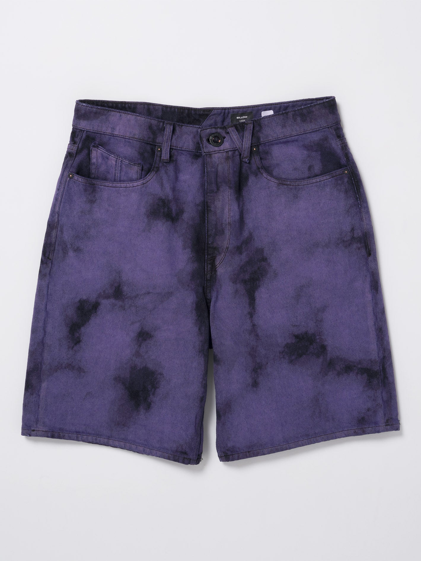 Purple denim shorts deals