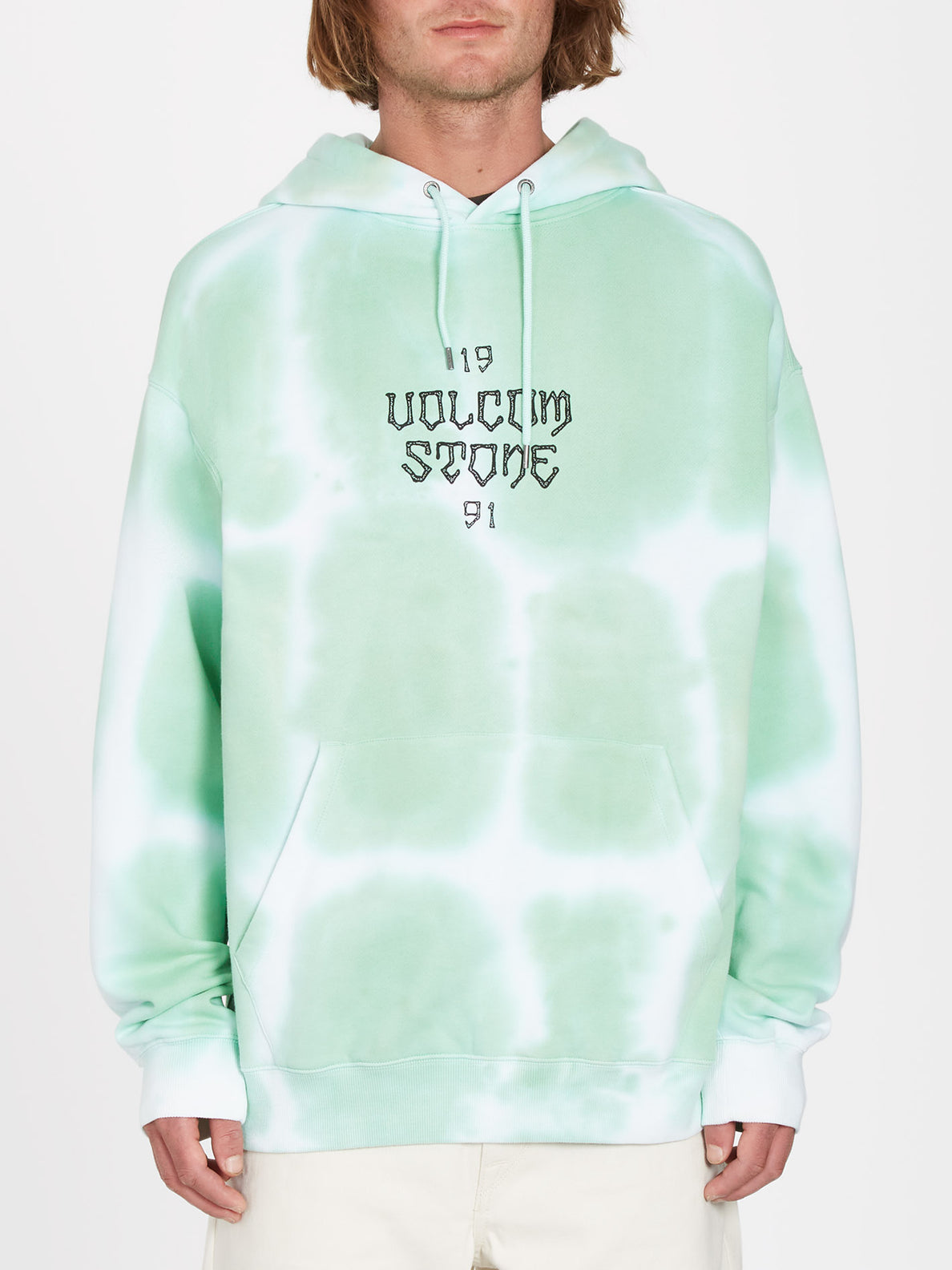 Green and white hotsell tie dye hoodie